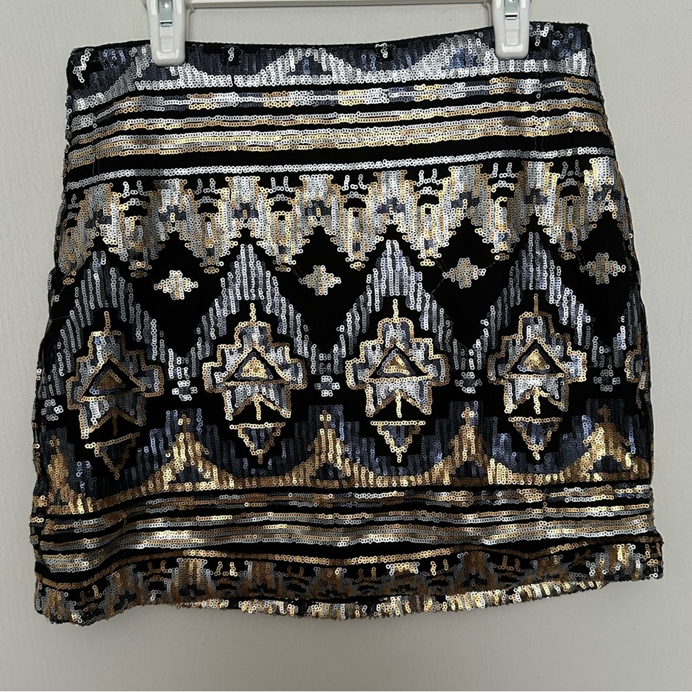 Sequin mini skirt